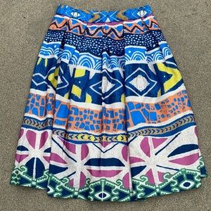 Anthropologie Champagne and strawberry skirt Small